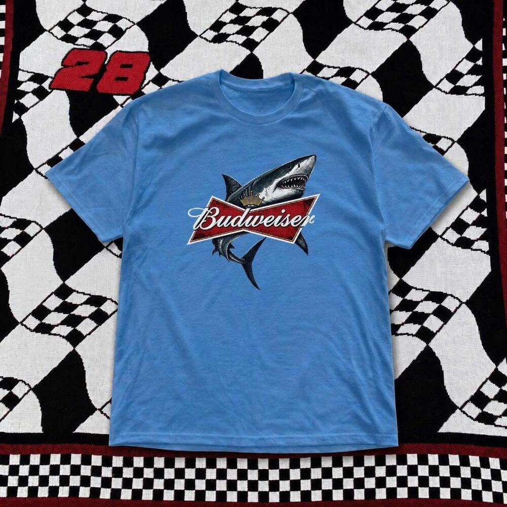 Blue Budweiser Shark Tee
